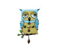 Horloge Allen Hibou bleu - Hauteur 30 cm