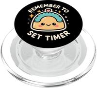 Horloge Amusante avec Inscription « Remember to Set Timer » PopSockets PopGrip pour MagSafe