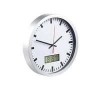 Horloge analogique avec affichage digital de la date et de la température