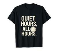 Horloge anti-sociale avec citation à la craie - Heures silencieuses T-Shirt