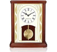 Horloge Antique Horloge De Table Vintage Horloge Murale avec Pendule Et Boîte à Musique Coffre en Bois Foncé Cheminée Manteau Horloge à Pendule à Quartz pour Cheminée Bureau étagère De Bure