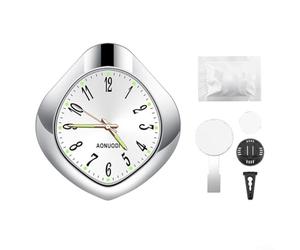 Horloge automobile aromatique avec affichage lumineux et mouvement à quartz, conçue pour un montage facile sur le tableau de bord ou la grille d'aération, fonction d'économie d'énergie (B)
