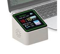 Horloge avec climat - Moniteur de température et d'humidité de table | Station météorologique numérique petite électronique de table pour la maison, la chambre, la cuisine, le bureau, le garage et la