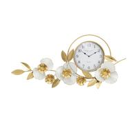 Horloge avec fleurs décoratives en métal Flow 92.5 x 8 x 45.5 cm