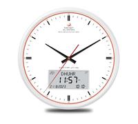 Horloge Azan - Horloge de prière musulmane - Horloge murale numérique Athane - Pour la maison/le bureau/la mosquée (blanc)