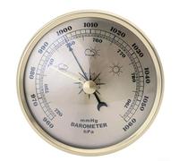 Horloge baromètre fonctionnelle avec cadre en métal et manomètre pour usage domestique conçue pour mesurer la pression atmosphérique et le temps de manière fiable (130 mm)