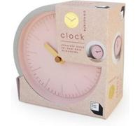 Horloge béton, aiguilles dorées. D13cm G