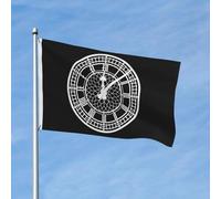 Horloge Big Ben, plaque, drapeau de Londres, bannière 90 x 150 cm, drapeau de bienvenue double face pour jardin, décoration murale colorée pour chambre d'étudiant