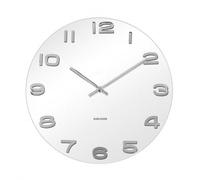 Horloge blanche en verre Ø40cm Vintage