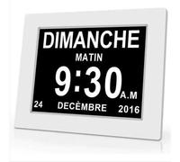Horloge Calendrier Numérique One Piece 7 Pouces Avec Date Et Heure, Horloge Alzheimer Pour Parents, Rappel De Médicaments Pour Grands-Parents Et Enfants - Blanc - 20414324mm
