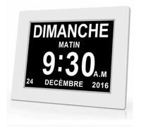 Horloge calendrier numérique - One Piece - 7 pouces - Avec date et heure - Horloge Alzheimer pour parents - Rappel de médicaments p