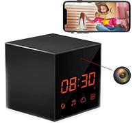 Horloge caméra espion cachée avec HD 1080p, vision nocturne, détection de mouvement, enregistrement vidéo, surveillance à distance pour la sécurité de la maison et du bureau