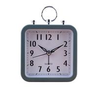 Horloge carrée moderne et silencieuse, réveil analogique, décoration d ' étagère, parfaite pour dormir, travailler ou étudier, horloges de table pour le salon