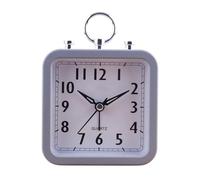 Horloge carrée silencieuse et moderne avec alarme analogique, décoration parfaite pour dormir, travailler ou étudier un bureau rétro