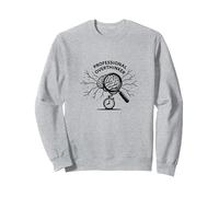 Horloge cérébrale Professionnelle avec Graphique Amusant d'anxiété Sweatshirt, Unisexe pour Adultes, Gris Chiné, XXL