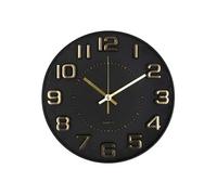 Atmosphera - Horloge chiffres 3D - Diam 30 cm - Noir Noir G
