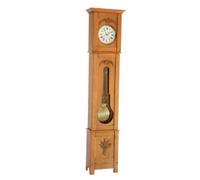 Horloge comtoise droite en chêne massif Option : Sans sculptures