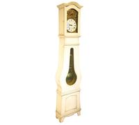 Horloge comtoise en chêne massif peinte blanche Bons plans : Nouveauté