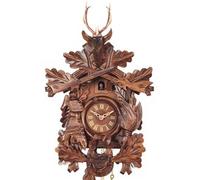 Horloge coucou 8 jours thème chasse écureuils et renne 50 cm Disponibilité : Expédié sous 2 semaines option : Mouvement mécanique 1 jour