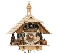 Horloge coucou chalet bois bicolore 31 cm