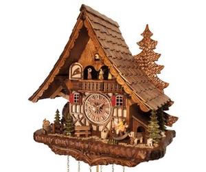 Horloge coucou chalet musical 8 jours cheval à bascule danseurs 44 cm Disponibilité : Expédié sous 2 semaines