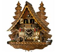 Horloge coucou chalet musical décor de forêt 44 cm Bons plans : Vidéo Disponibilité : Expédié sous 2 semaines