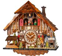 Horloge coucou chalet thème de la Foret Noire avec bucheron et mine d'or Bons plans : Nouveauté, Vidéo Disponibilité : Expédié sous 2 semaines