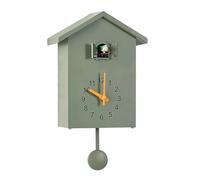 Horloge Coucou Horloge Murale Suspendue en Forme d'oiseau Coucou, décoration for la Maison, Mignonne, Moderne brève(Green)