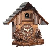 Horloge coucou mécanique 1 jour chevaux sculptés 27 cm option : Modèle mécanique
