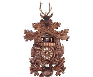 Horloge coucou mécanique 1 jour musical écureuil perdrix 42 cm décoration : Thème chasse : Écureuil / perdrix