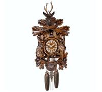 Horloge coucou mécanique 1 jour thème chasse cerf fusils gibier 40 cm