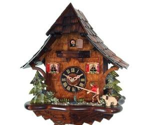 Horloge coucou mécanique 8 jours chalet pêcheur 35 cm