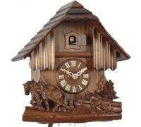 Horloge coucou mécanique 8 jours petit chalet chevaux sculptés 28 cm Disponibilité : Expédié sous 2 semaines
