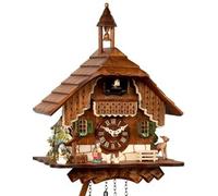 Horloge coucou mécanique chalet 1 jour clocher 29 cm