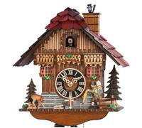 Horloge coucou mécanique chalet 1 jour thème forestier 28 cm