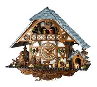 Horloge coucou mécanique musical 8 jours chalet enneigé bûcheron et danseurs 43 cm Bons plans : Nouveauté Disponibilité : Expédié sous 2 semaines
