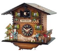 Horloge coucou mécanique traditionnel 1 jour chalet Heidi 20 cm