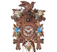 Horloge coucou mécanique traditionnel 1 jour décoration florale bleu et blanche 22 cm Disponibilité : Expédié sous 2 semaines