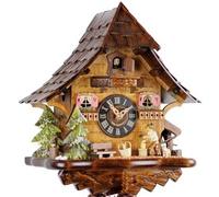 Horloge coucou mécanique traditionnel 8 jours bûcheron 35 cm
