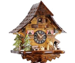 Horloge coucou mécanique traditionnel 8 jours bûcheron 35 cm