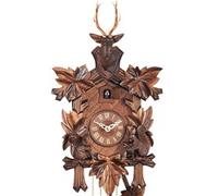 Horloge coucou mécanique traditionnel 8 jours thème chasse 37 cm