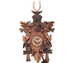 Horloge coucou mécanique traditionnel 8 jours thème chasse 37 cm