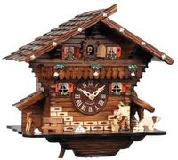 Horloge coucou mécanique traditionnel chalet 8 jours bucheron 30 cm option : Mouvement mécanique 1 jour