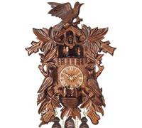Horloge coucou mécanique traditionnel musical 8 jours nid d'oiseau 44 cm