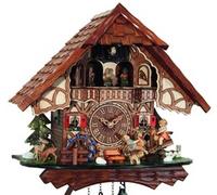 Horloge coucou musical balançoire et danseurs 34 cm