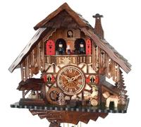 Horloge coucou musical chalet buveur de bière 35 cm