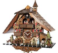 Horloge coucou musical chalet fermière clocheton 40 cm