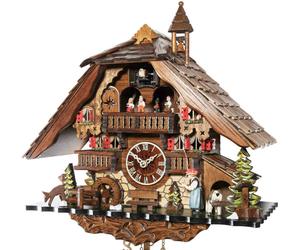 Horloge coucou musical chalet fermière clocheton 40 cm