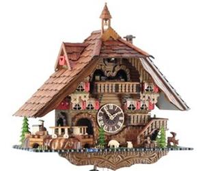 Horloge coucou musical ''Petit train'' chalet 50 cm Bons plans : Nouveauté Disponibilité : Expédié sous 2 semaines