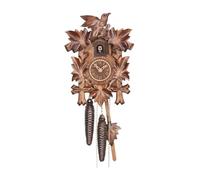 Horloge coucou - SELVA CREATIONS - Stockach - Bois massif - Laqué noyer - 20 cm de haut